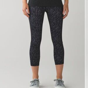 Lululemon Give Me Qi Crop Butterfly Texture Mink